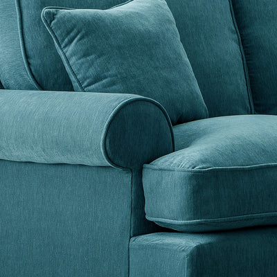 Sharika Teal Left Chaise Corner Sofa
