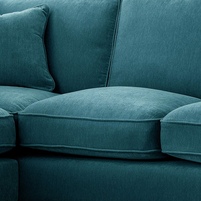 Sharika Teal Left Chaise Corner Sofa