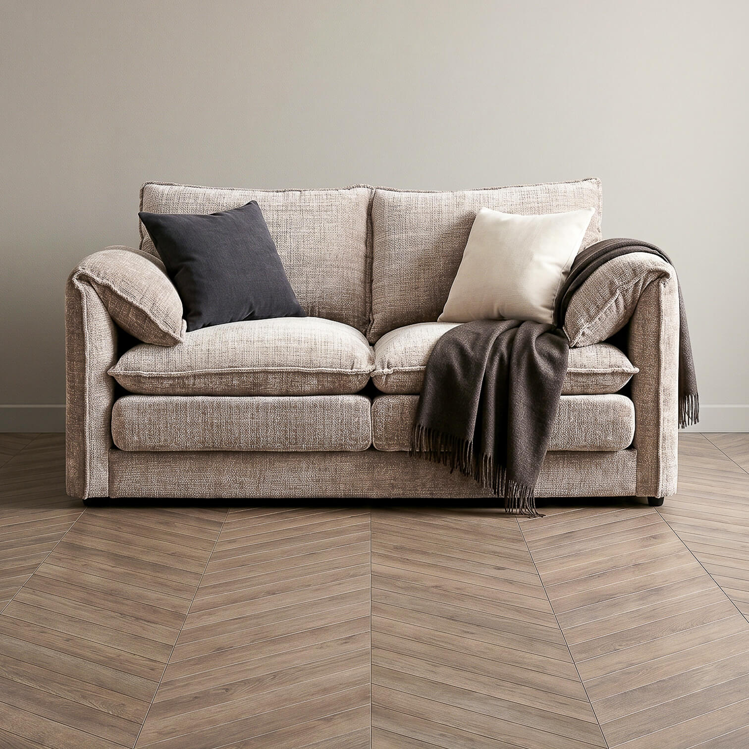 Skye Beige 2 Seater Sofa