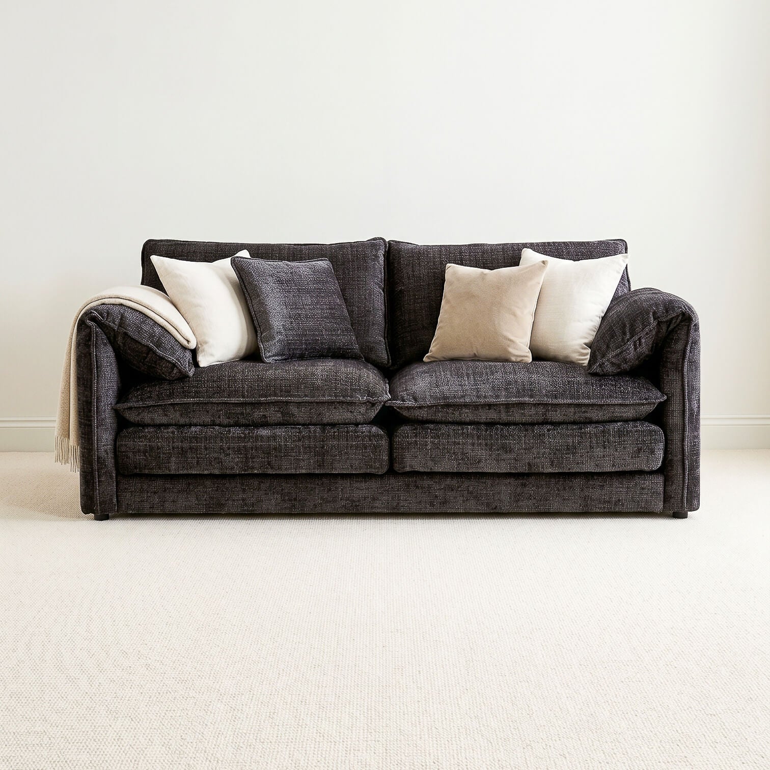 Skye Black 3 Seater Sofa