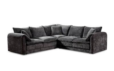Skye Black Double Corner Sofa