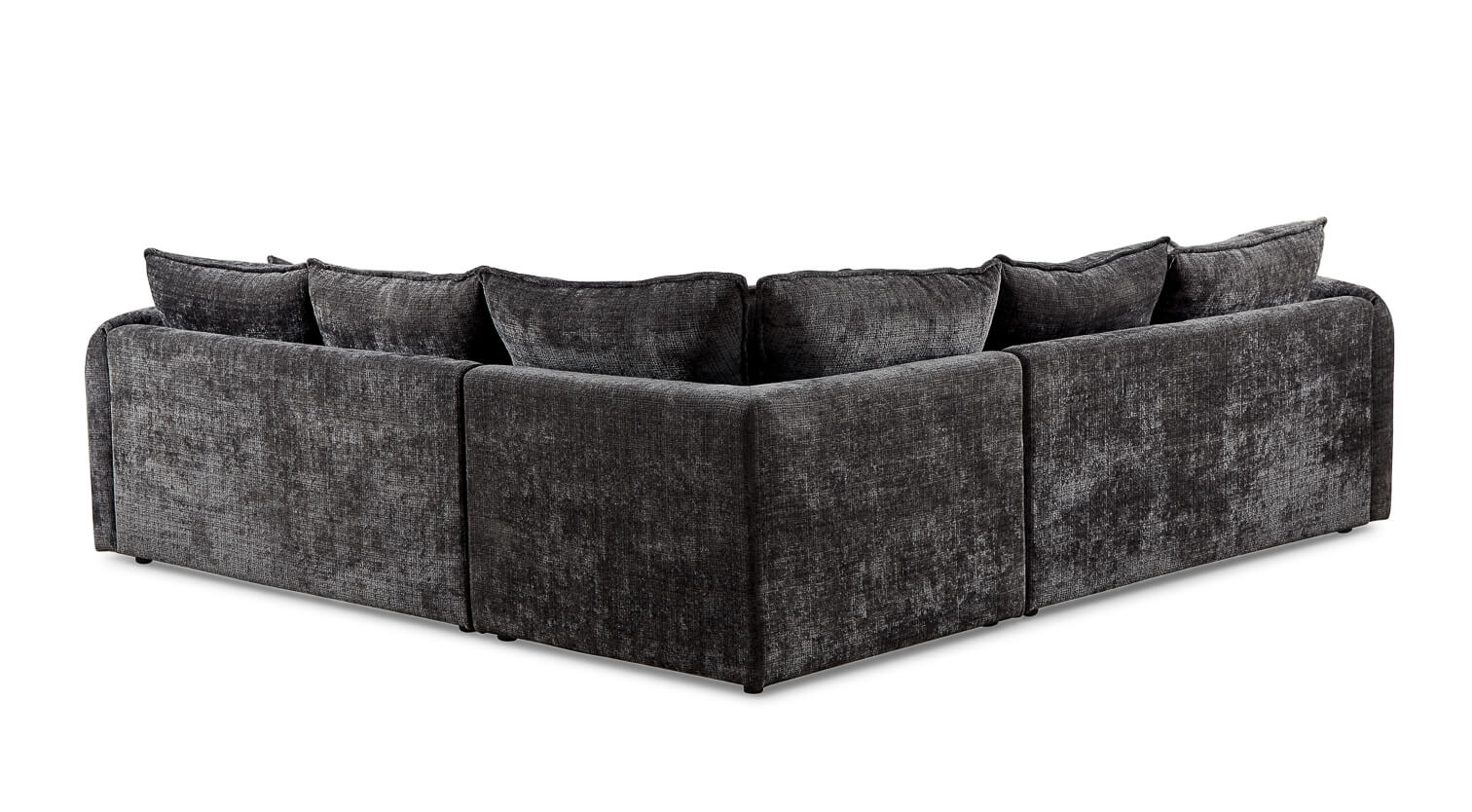 Skye Black Double Corner Sofa