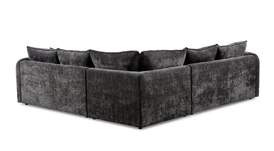 Skye Black Double Corner Sofa
