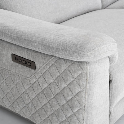 Orbit Grey 3 Seater Power Recliner Sofa