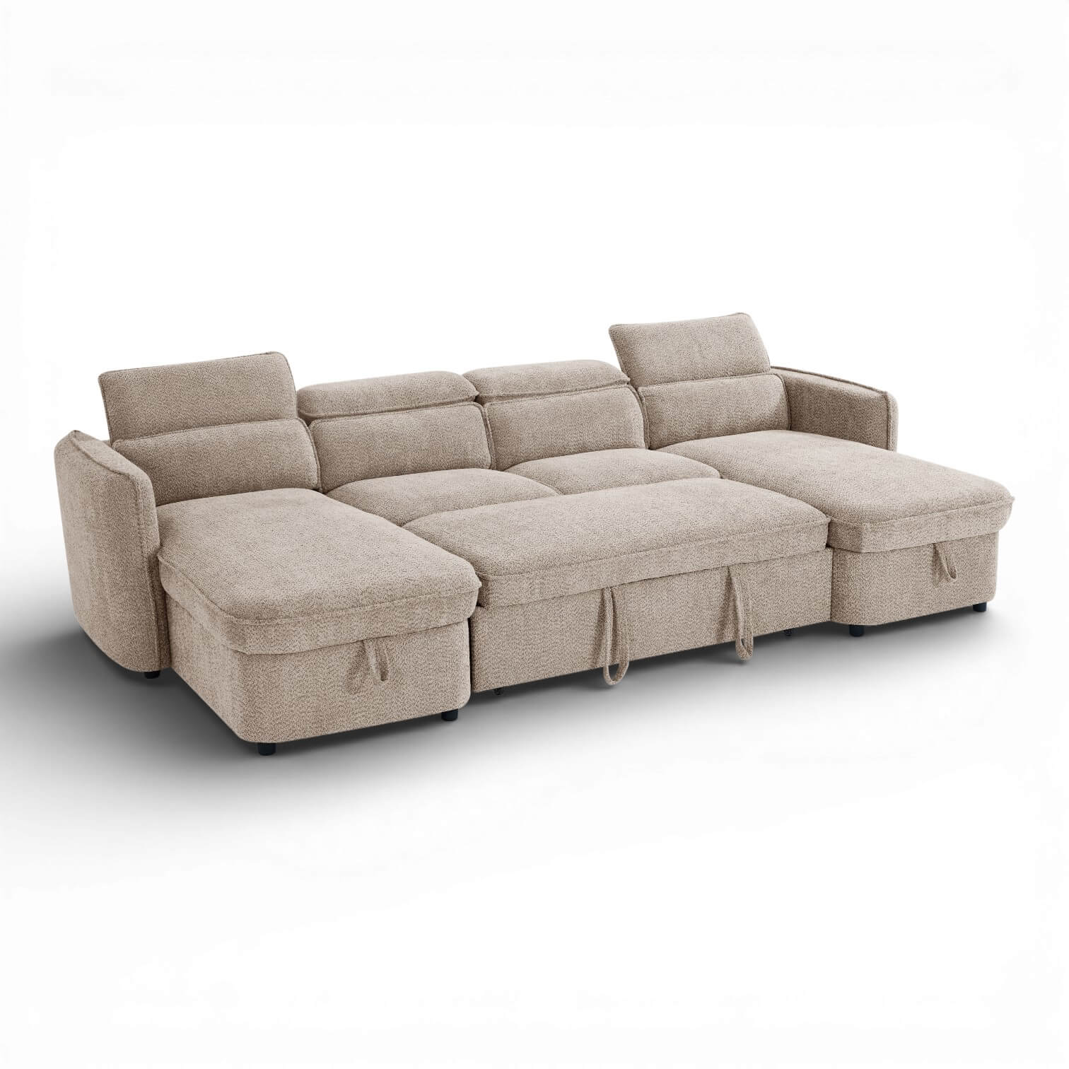 Solara Beige U Shape Corner Sofa