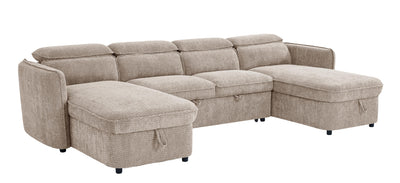Solara Beige U Shape Corner Sofa