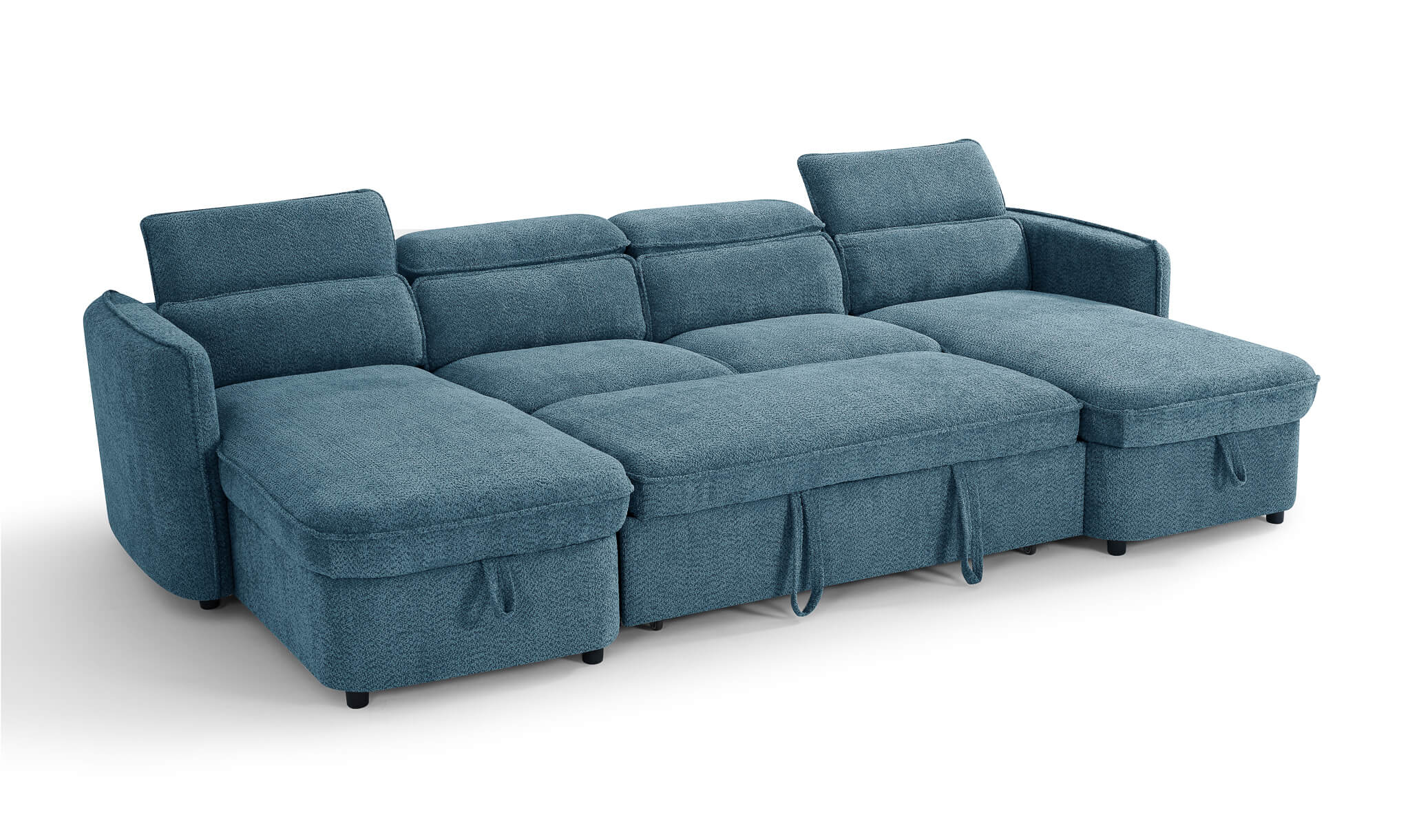 Solara Blue U Shape Corner Sofa