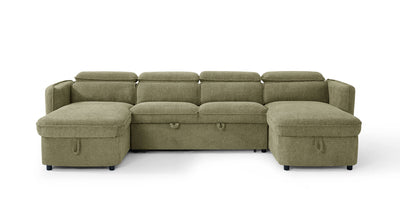 Solara  Green U Shape Corner Sofa