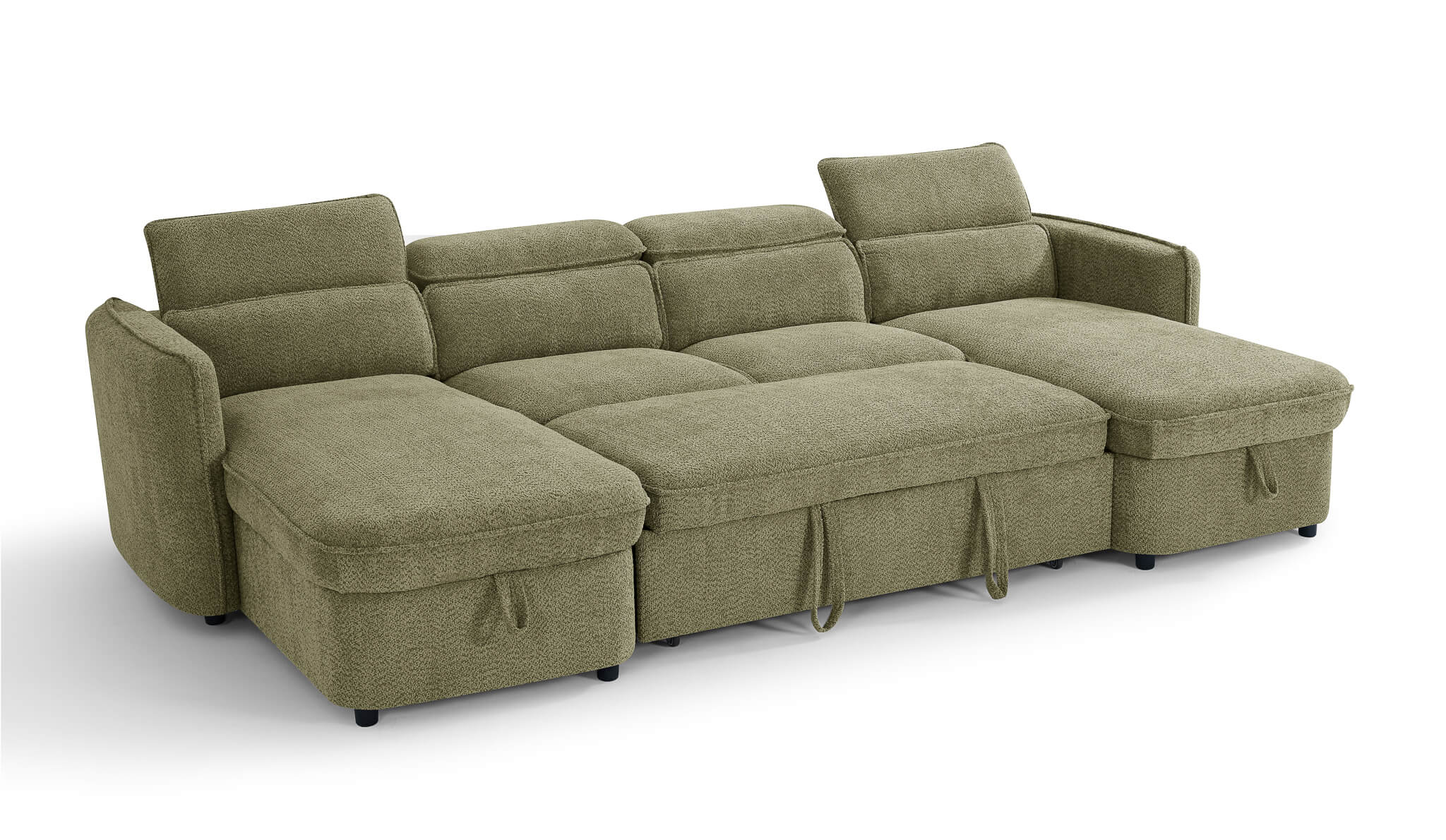 Solara  Green U Shape Corner Sofa
