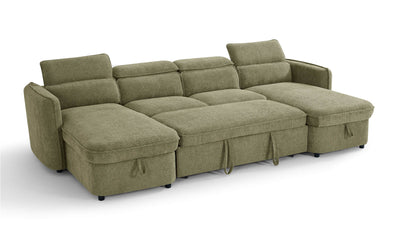 Solara  Green U Shape Corner Sofa