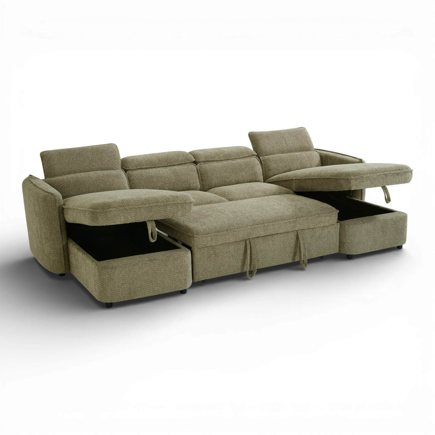 Solara  Green U Shape Corner Sofa