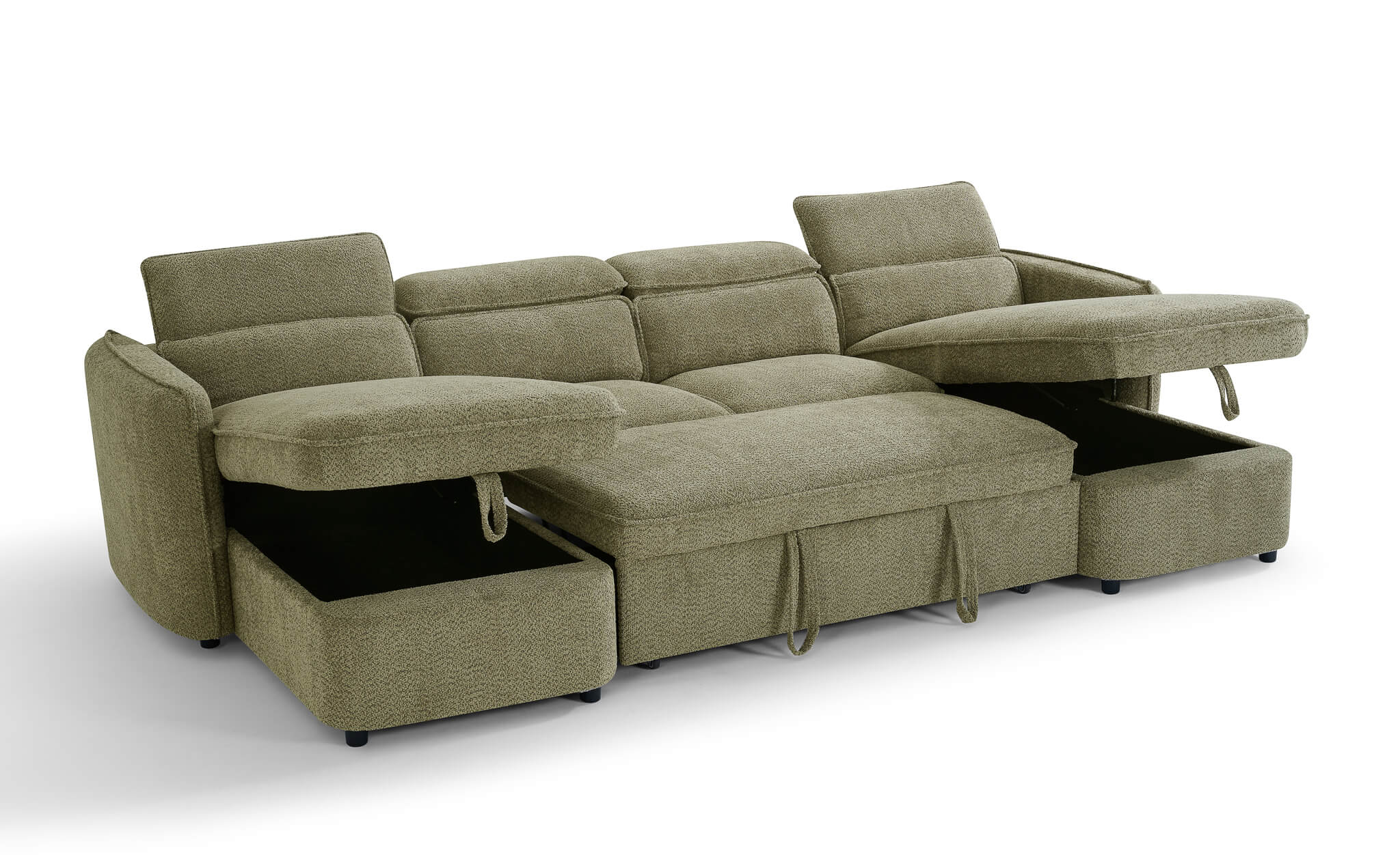 Solara  Green U Shape Corner Sofa
