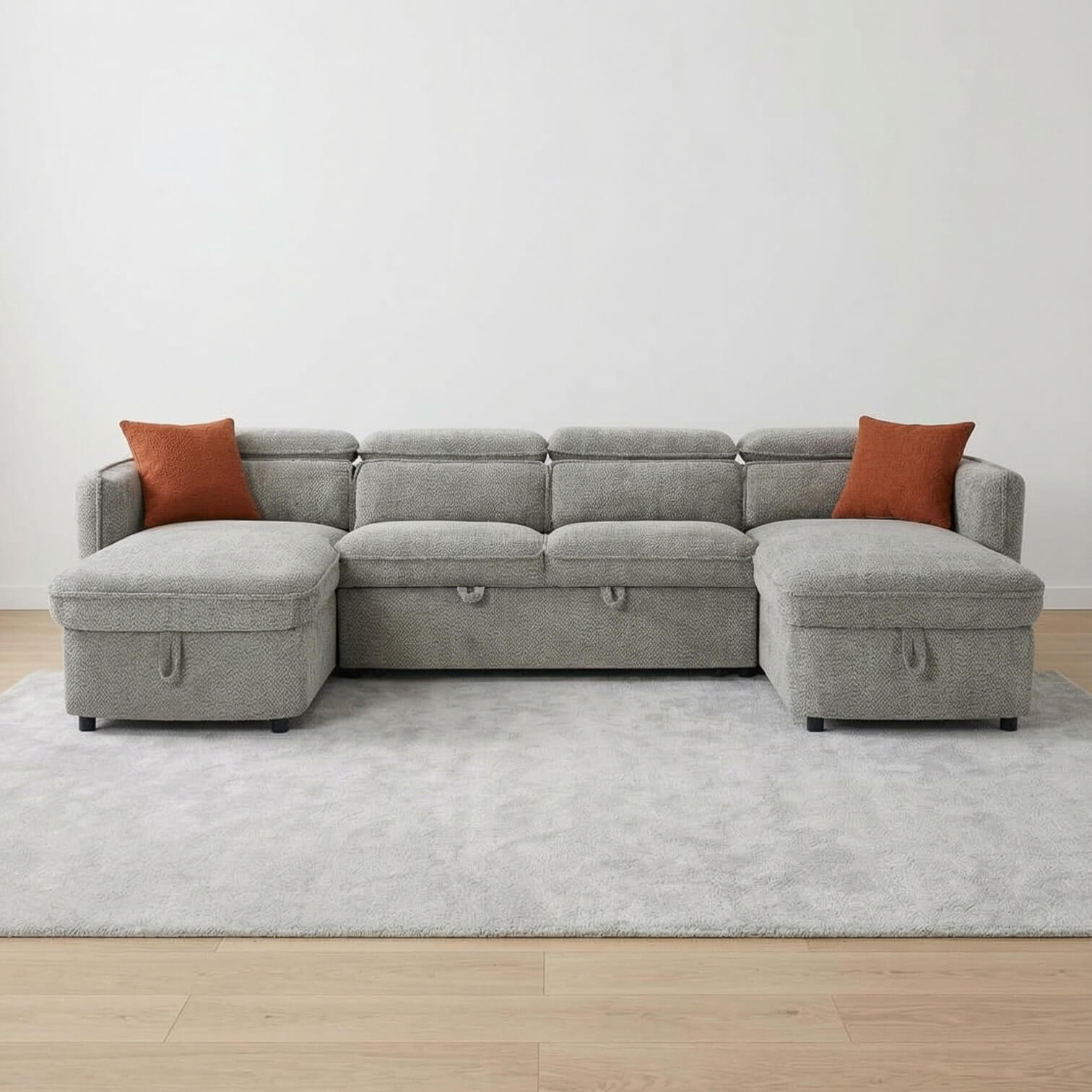 Solara Grey U Shape Corner Sofa