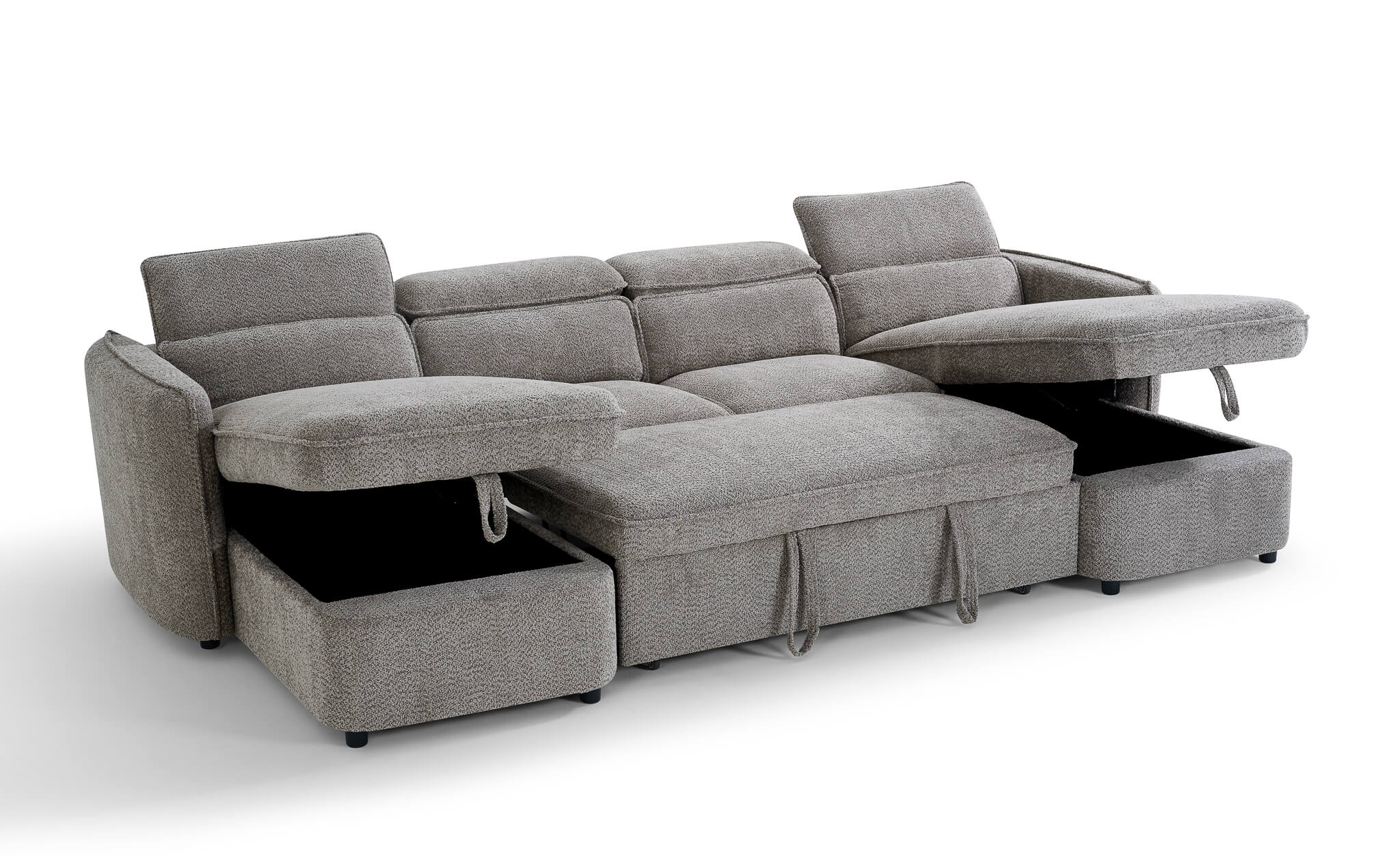 Solara Grey U Shape Corner Sofa