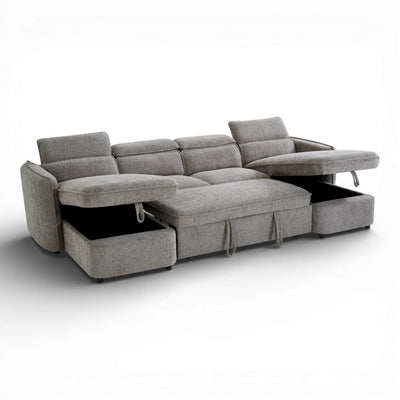 Solara Grey U Shape Corner Sofa