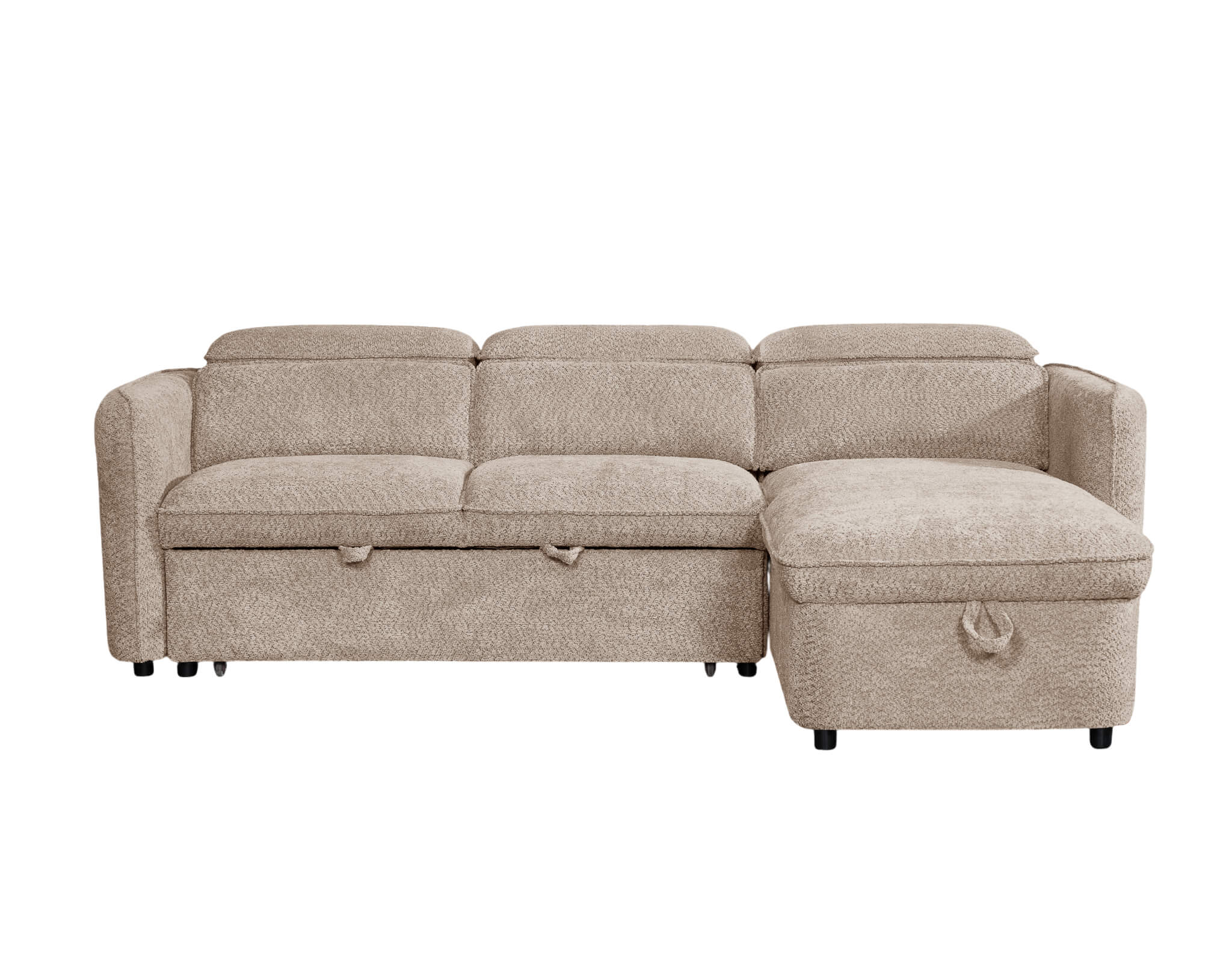 Solara Beige Corner Sofa Bed