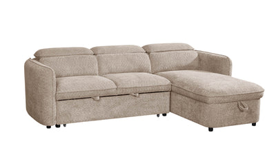 Solara Beige Corner Sofa Bed