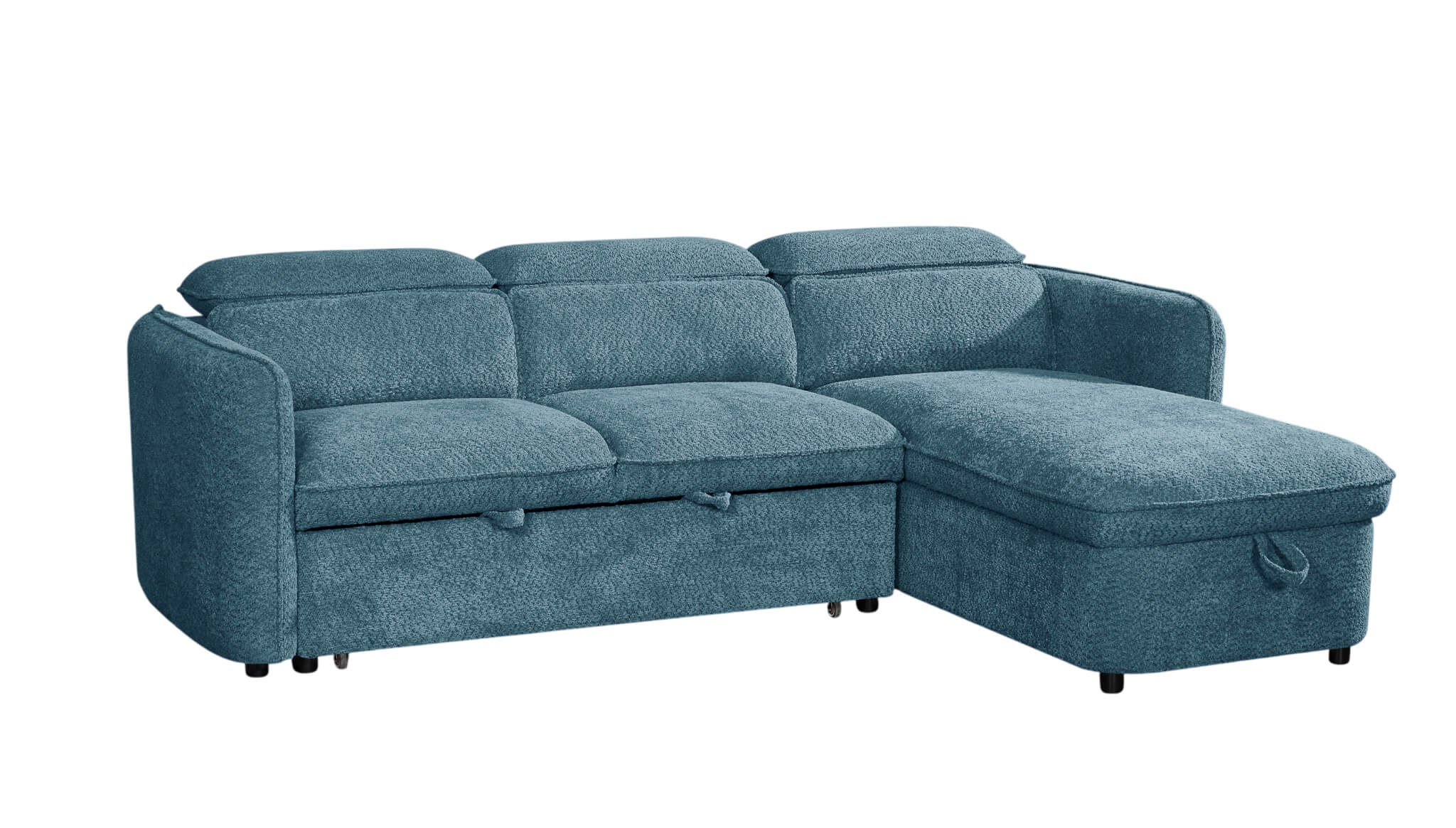 Solara Blue Corner Sofa Bed