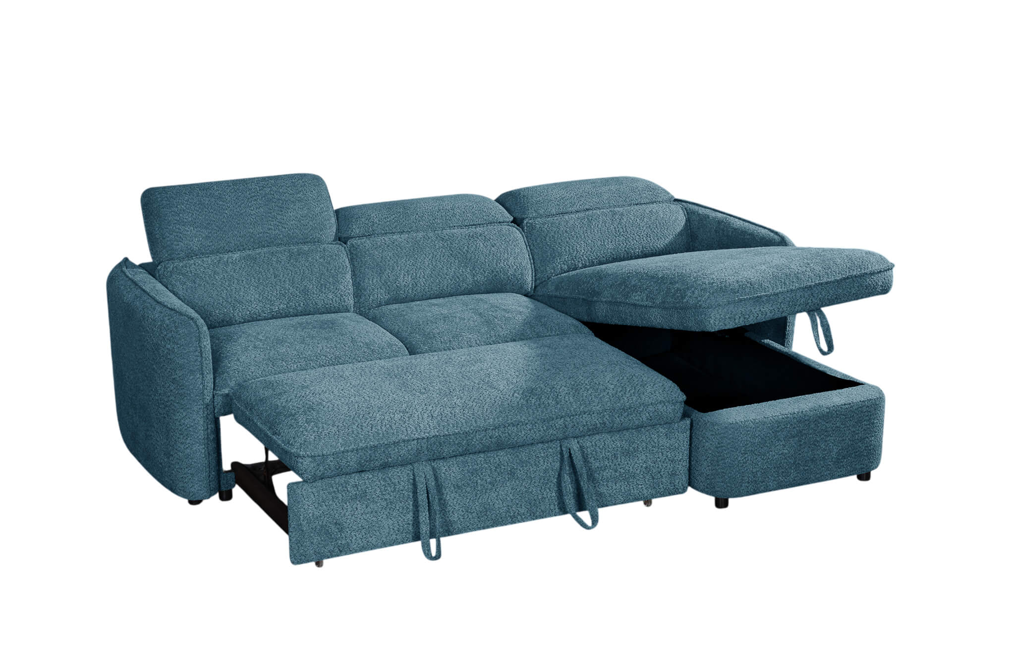 Solara Blue Corner Sofa Bed