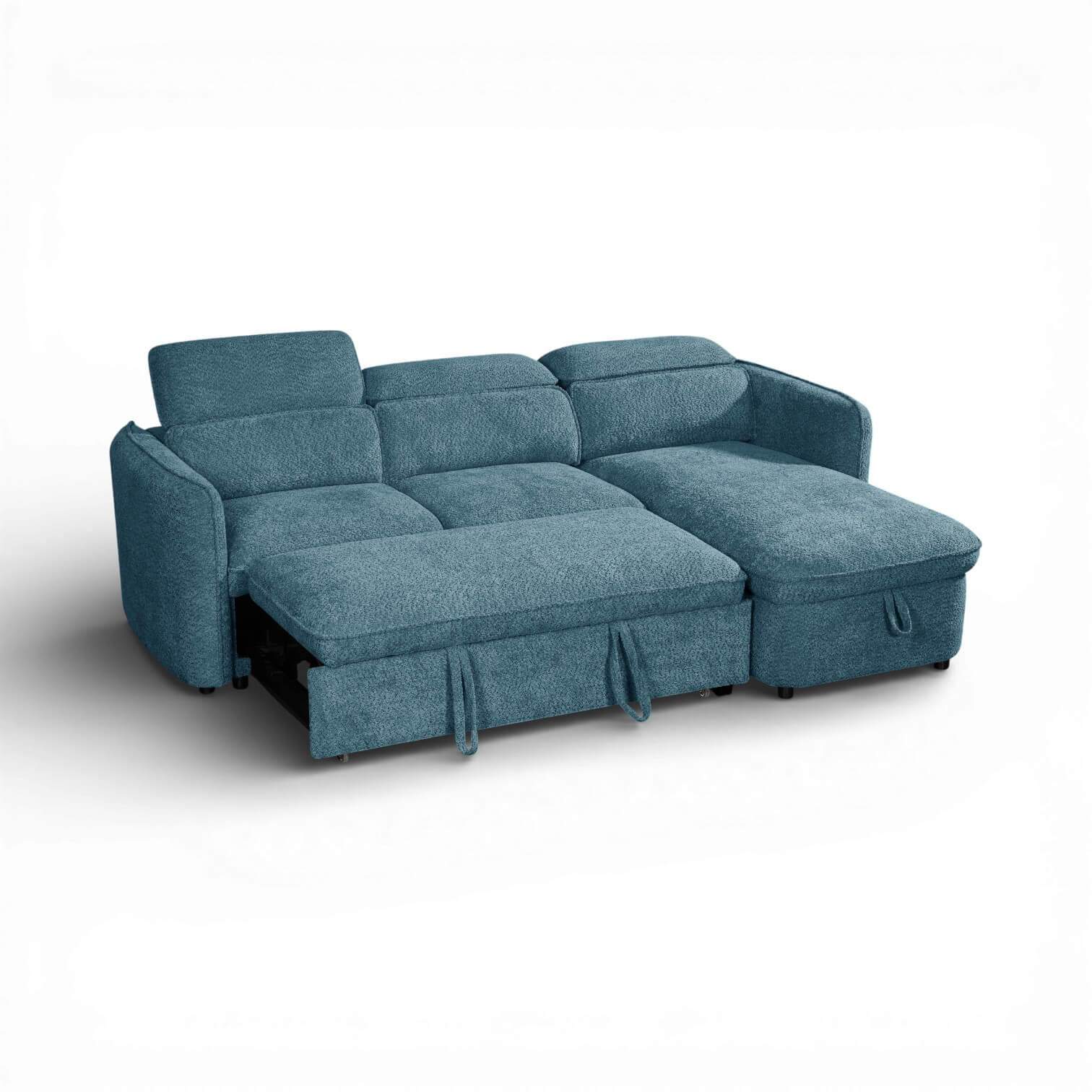 Solara Blue Corner Sofa Bed