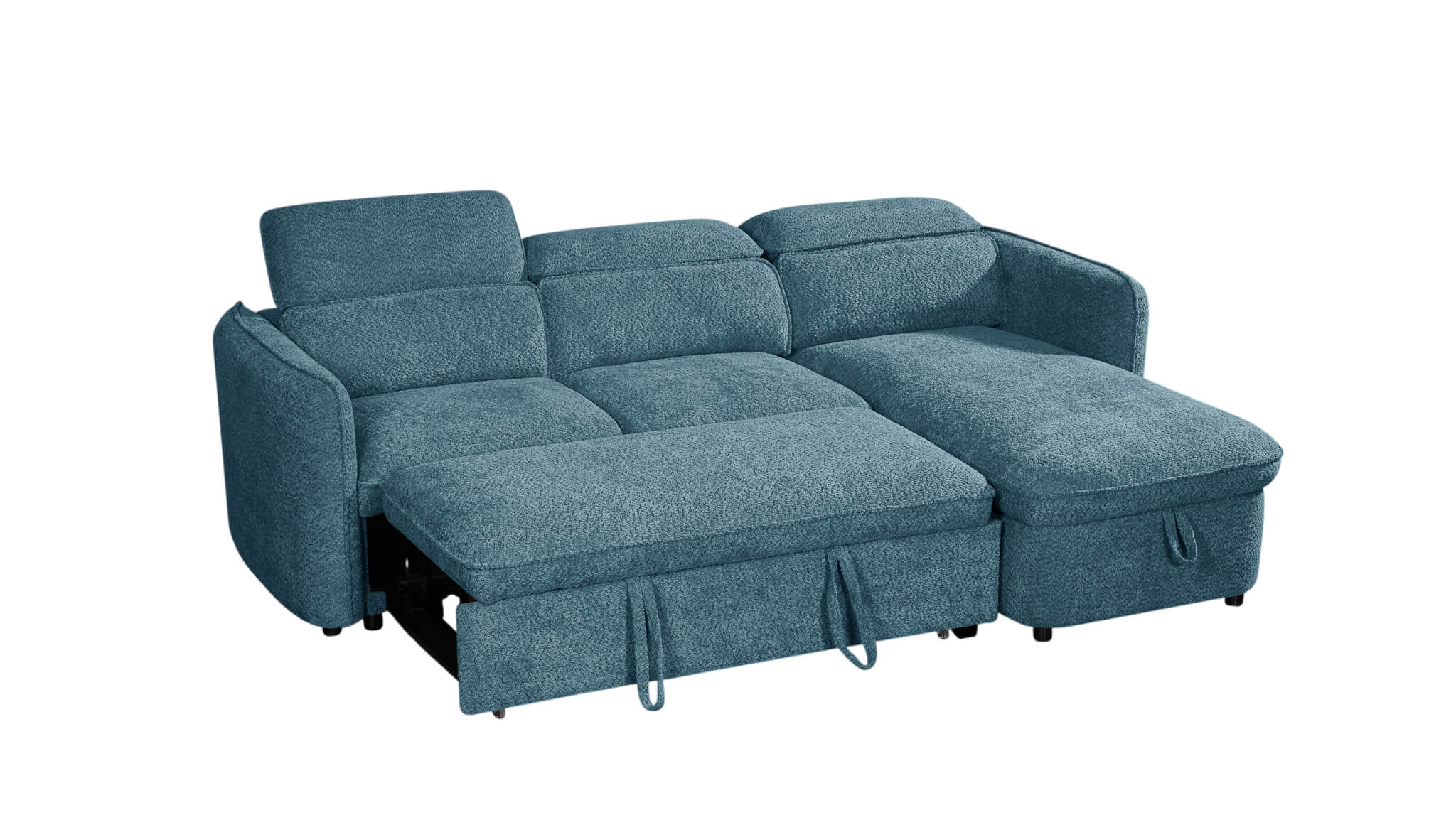 Solara Blue Corner Sofa Bed