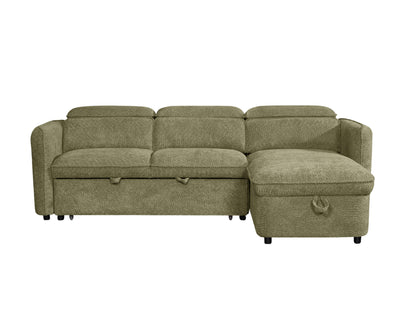 Solara Green Corner Sofa Bed