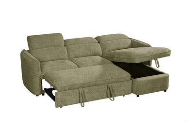 Solara Green Corner Sofa Bed