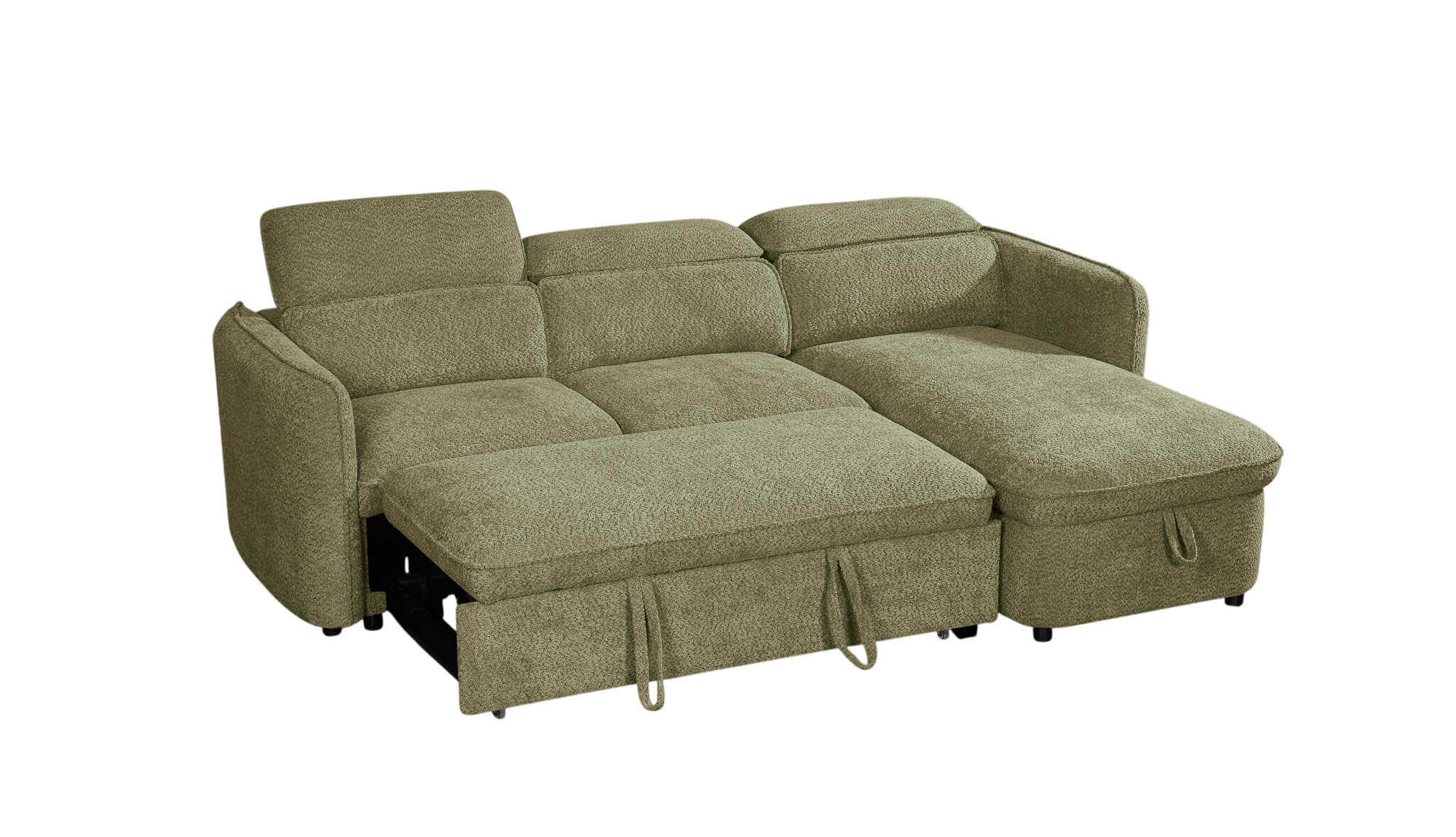 Solara Green Corner Sofa Bed