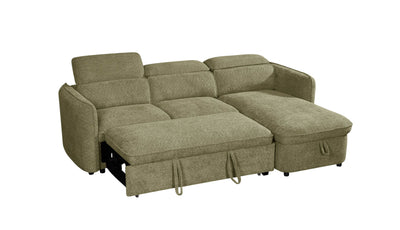 Solara Green Corner Sofa Bed