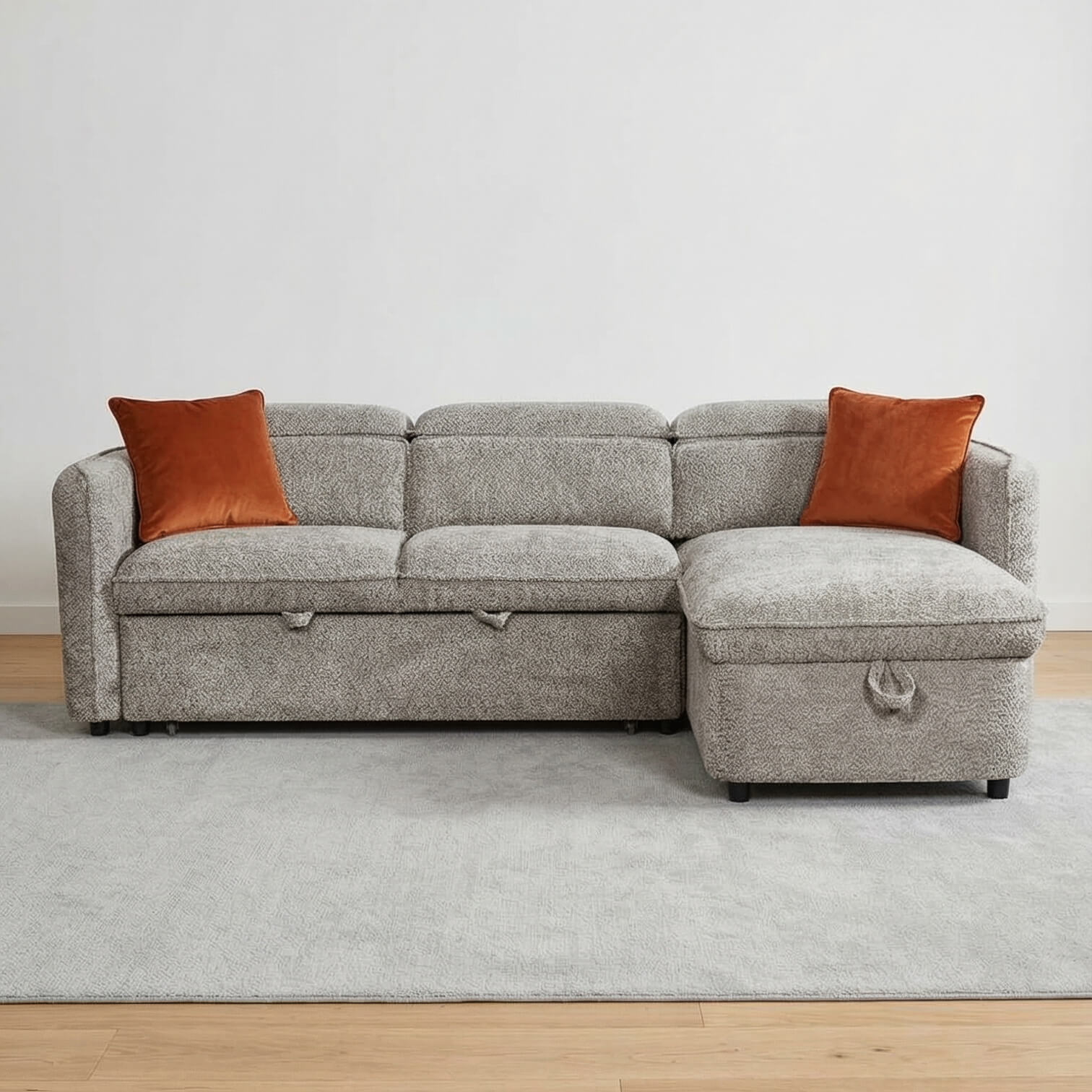Solara Grey Corner Sofa Bed