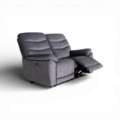 Toledo Grey 2 Seater Power Recliner Sofa