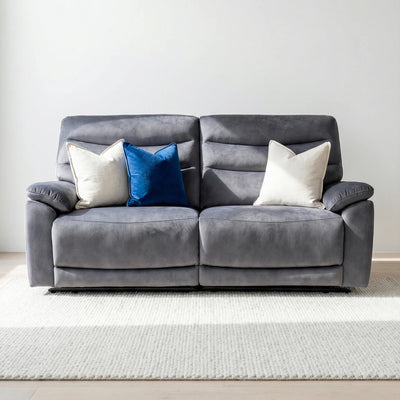 Toledo Grey 3 Seater Power Recliner Sofa