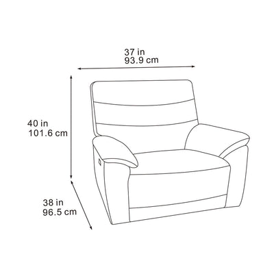 Toledo Grey Power Recliner Armchair