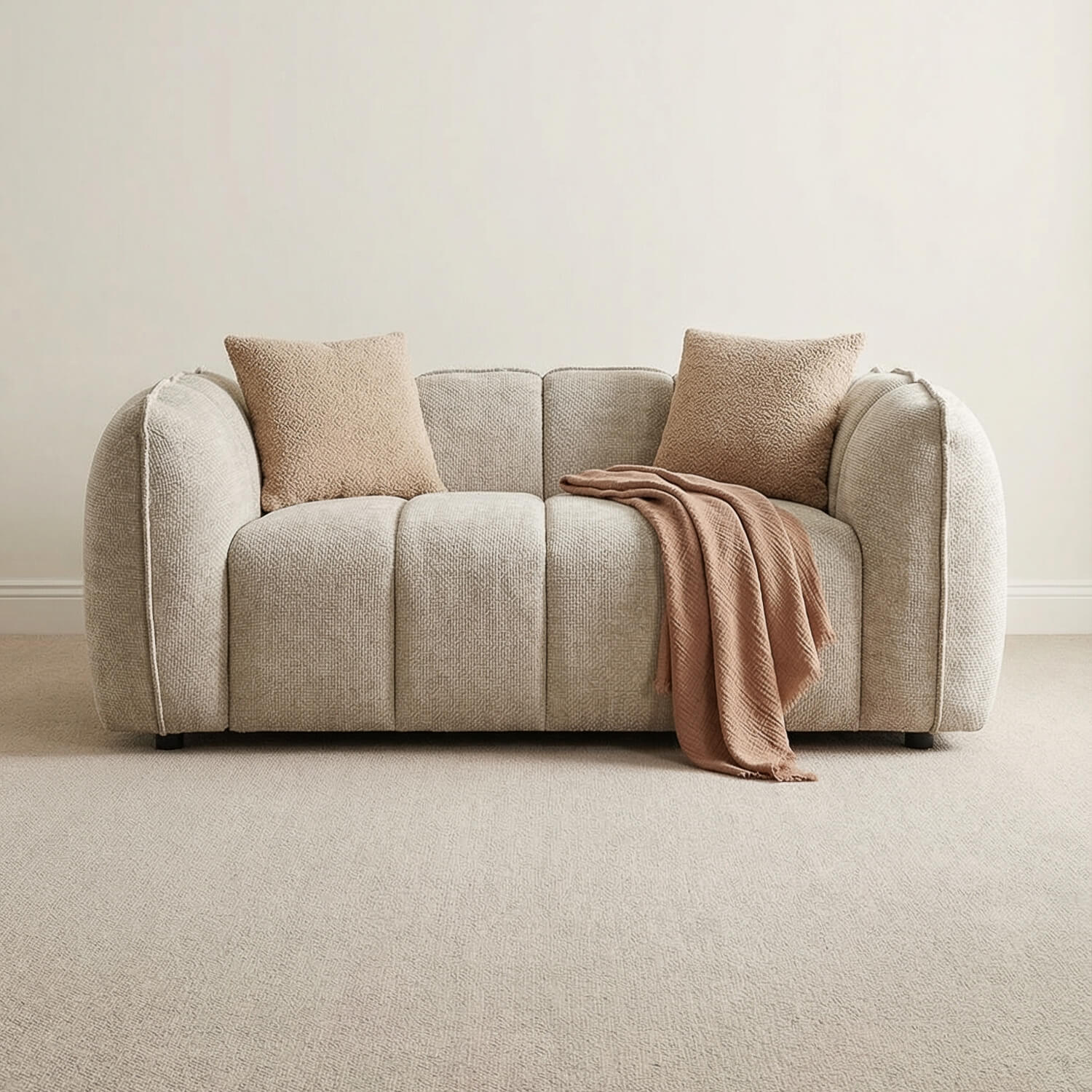 Varella Beige 2 Seater Sofa