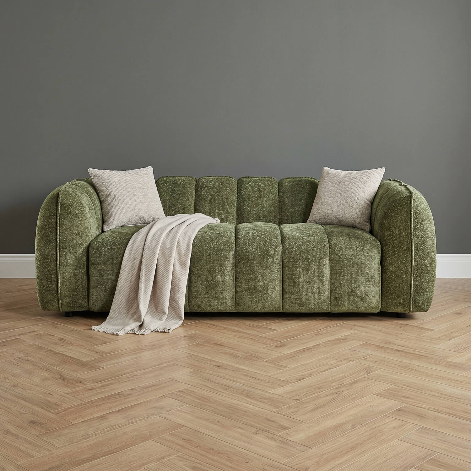 Varella Green 3 Seater Sofa