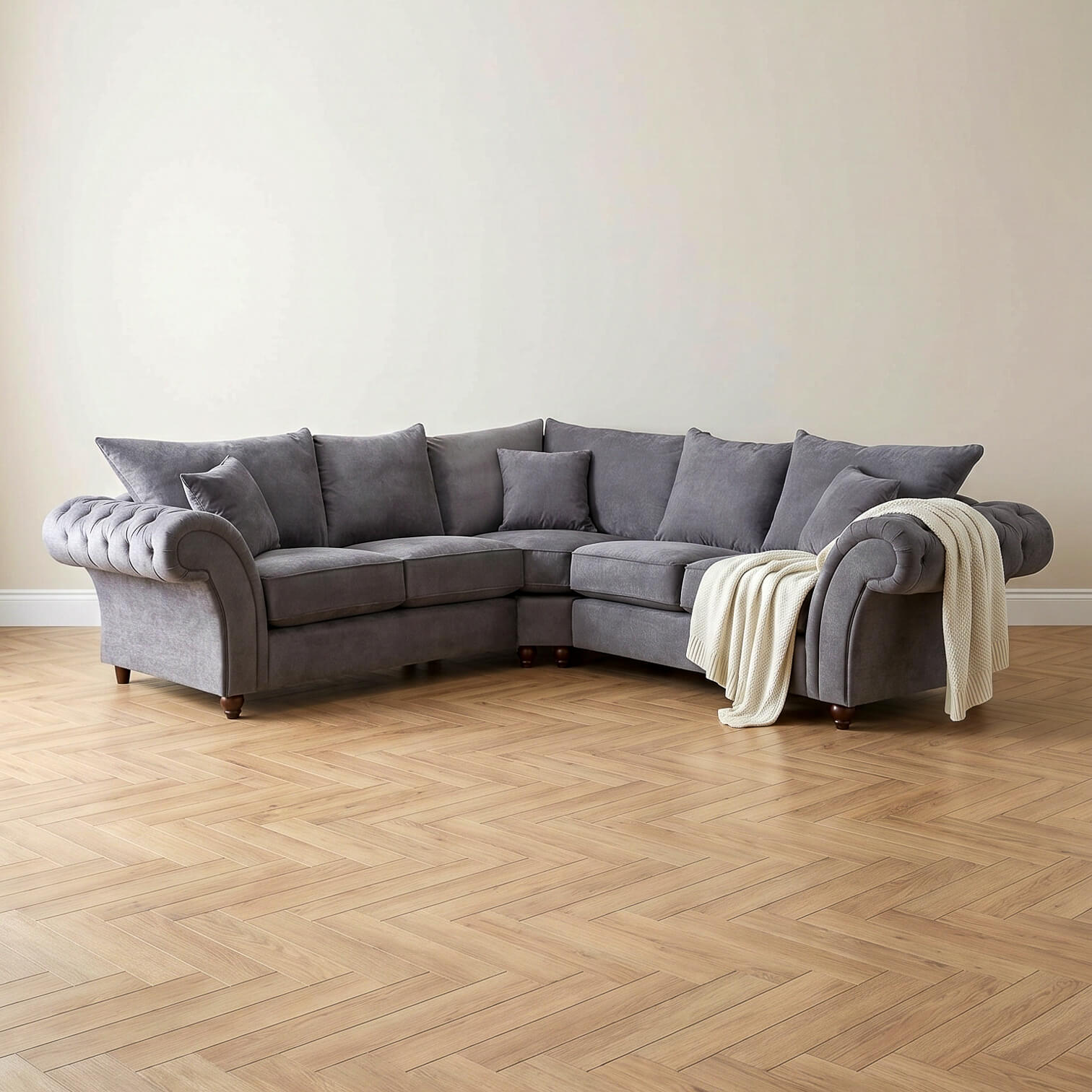 Windsor Grey Double Corner Sofa