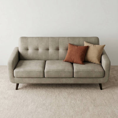 Zeno Grey 3 Seater Sofa