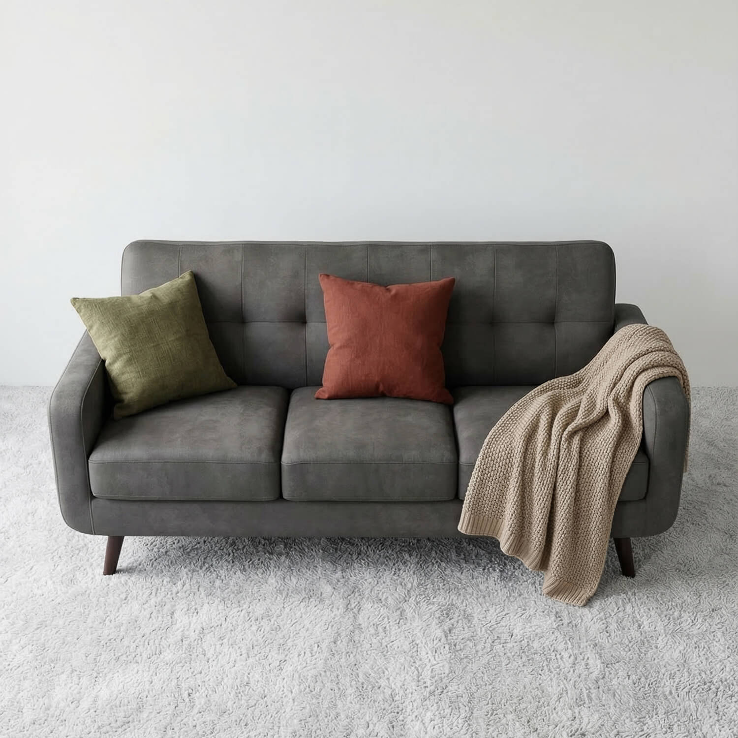 Zeno Grey 3 Seater Sofa